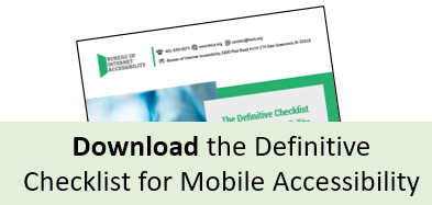 Download the Mobile Accessibility Checklist