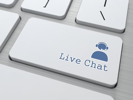 Live Chat button on computer keyboard
